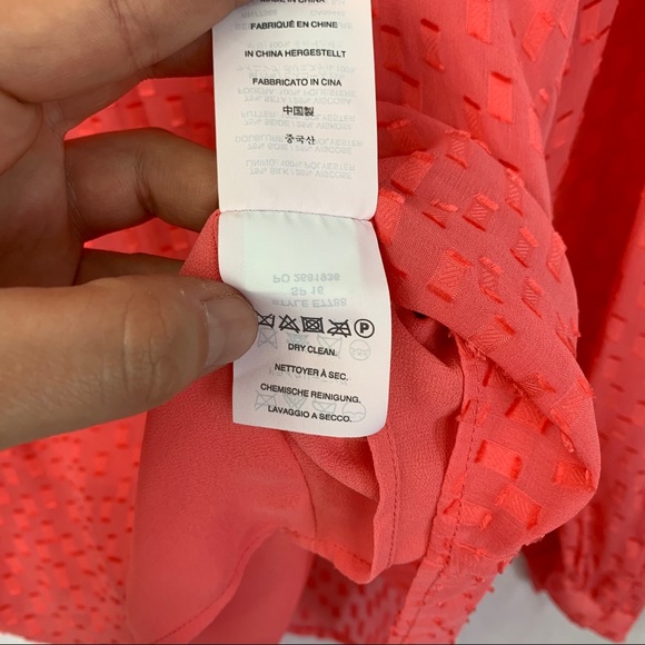 J. Crew Pink Textured Long Sleeve V-Neck Blouse - Picture 10 of 11